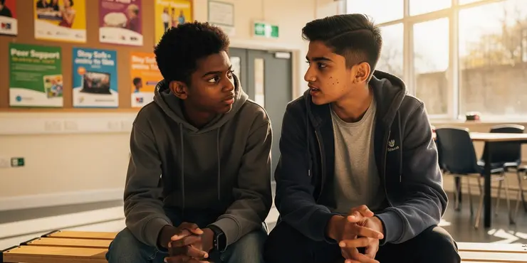 What is the role of peer support in preventing grooming?