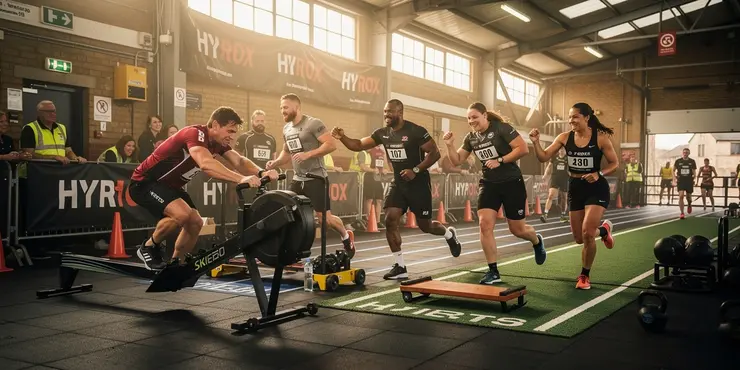 What kind of workouts are included in Hyrox?