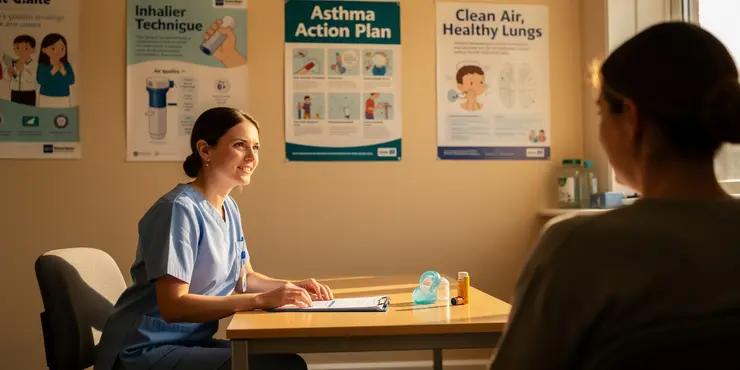 What local organizations provide information on air pollution and asthma?