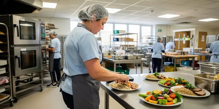 What measures are taken to ensure food safety in school meals?