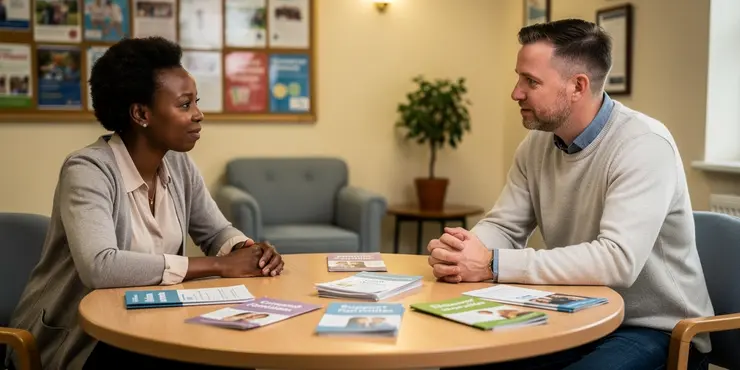 What practical help is included in terminal illness support for family?