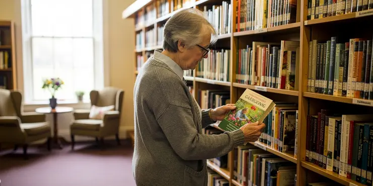 What role do libraries play in helping older adults find hobbies?