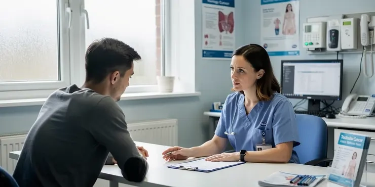 What role do tumor markers play in testicular cancer?