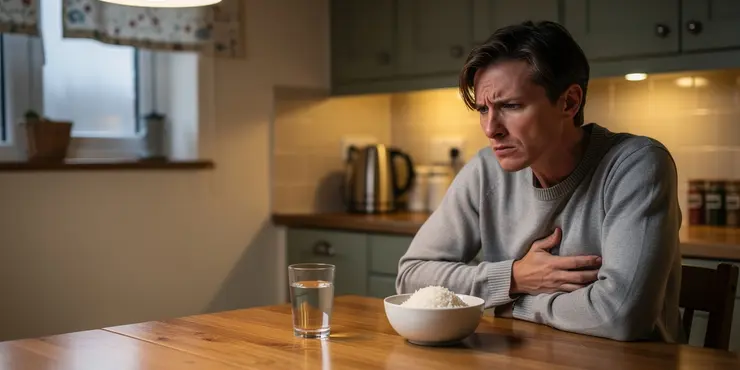 What should I do if I suspect food poisoning from rice?