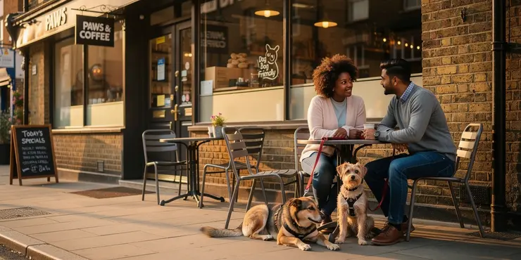 What should I do if my dog becomes anxious when bringing dogs into shops cafes public transport?