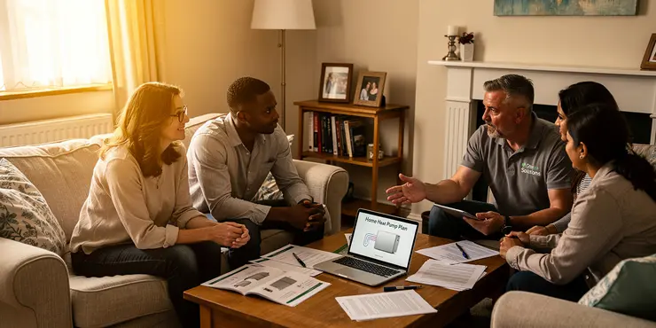 What should homeowners ask a contractor about heat pump lower home energy bills?