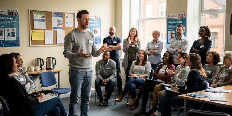 What support is available for people with criminal convictions volunteering for community groups?