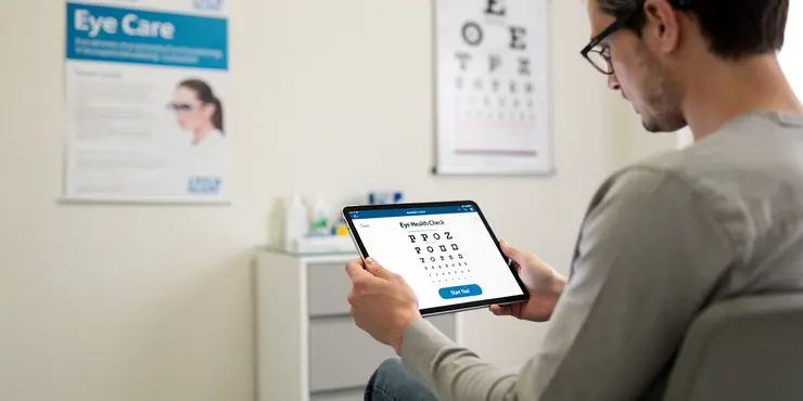 Where can I find reliable self-testing tools for my eyes?