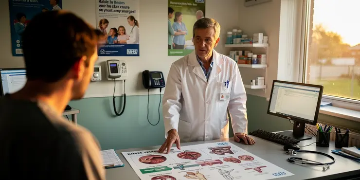 Why is rabies largely fatal once symptoms appear?